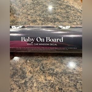 Baby on board vinyl decal